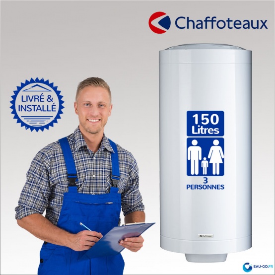 Chauffe Eau electrique 150L CHAFFOTEAUX Stéatite livré et installé